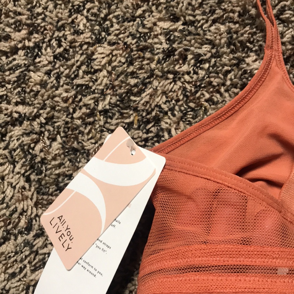 All.You. LIVELY Woman’s Mesh Trim Bralette Terracotta Orange Size M | NWT! - Picture 9 of 12